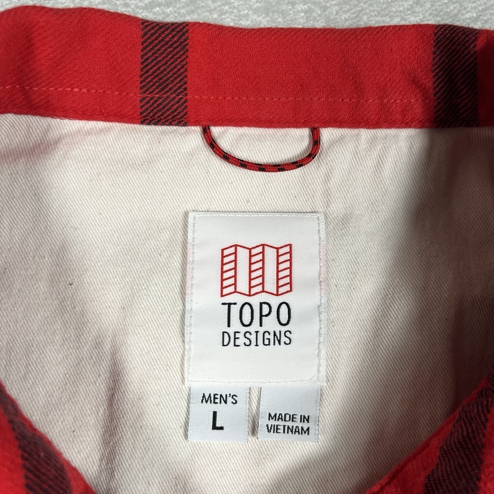 Topo Designs Mens Large Mountain Shirt Heavyweight Organic Cotton Flannel Plaid - Picture 2 of 8